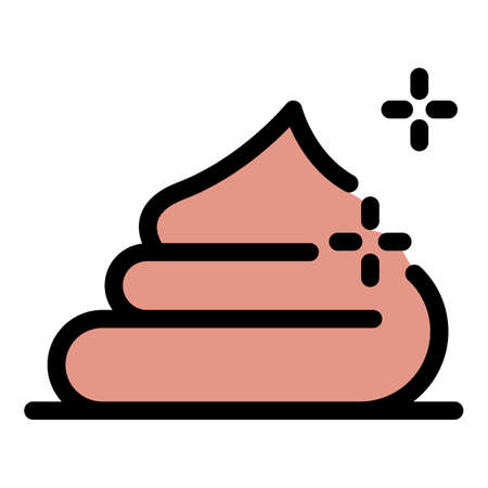 Sunscreen foam cream icon. Outline sunscreen foam cream vector icon color flat isolatedのイラスト素材
