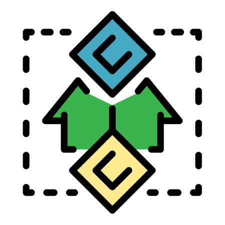 Franchise development icon. Outline franchise development vector icon color flat isolatedのイラスト素材