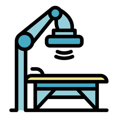 Hospital surgery light icon. Outline hospital surgery light vector icon color flat isolatedのイラスト素材