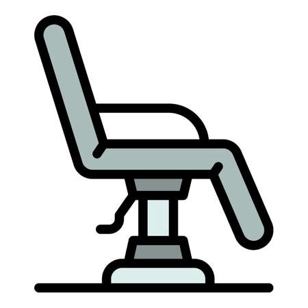 Tattoo armchair icon. Outline tattoo armchair vector icon color flat isolatedのイラスト素材