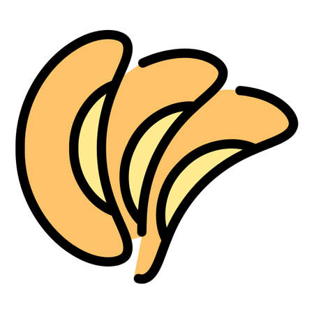 Kidney bean food icon. Outline kidney bean food vector icon color flat isolatedのイラスト素材