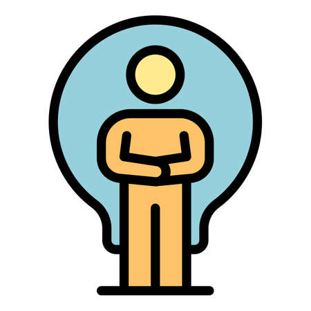 Strategy innovation icon. Outline strategy innovation vector icon color flat isolatedのイラスト素材