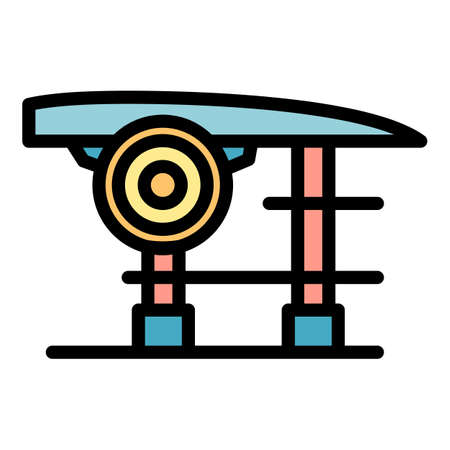 Fix aircraft repair icon. Outline fix aircraft repair vector icon color flat isolatedのイラスト素材