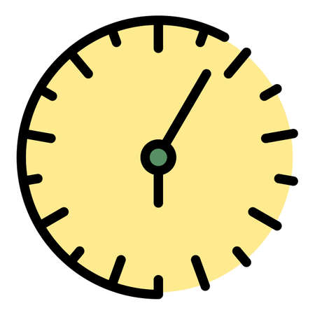 Analog watch repair icon. Outline analog watch repair vector icon color flat isolated