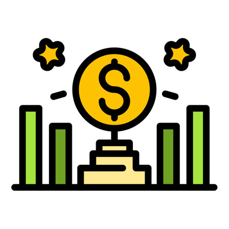 Trade war icon. Outline trade war vector icon color flat isolatedのイラスト素材