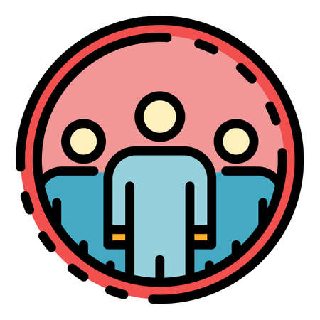 Internet social service icon. Outline internet social service vector icon color flat isolatedのイラスト素材