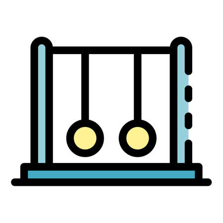 Pendulum stand icon. Outline pendulum stand vector icon color flat isolatedのイラスト素材