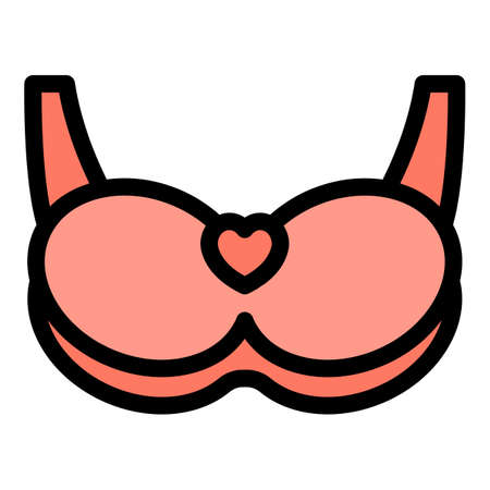 Woman underware icon. Outline woman underware vector icon color flat isolatedのイラスト素材