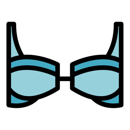 Woman lingerie icon. Outline woman lingerie vector icon color flat isolatedのイラスト素材