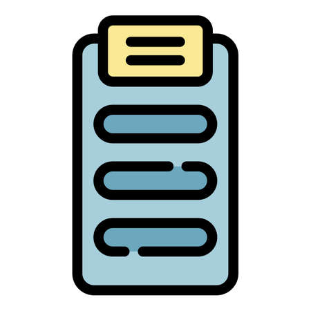 Single air mattress icon. Outline single air mattress vector icon color flat isolatedのイラスト素材