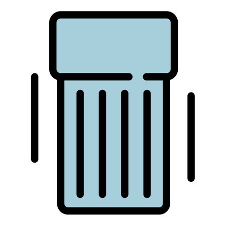 Camping bed icon. Outline camping bed vector icon color flat isolatedのイラスト素材
