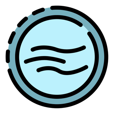 Body bending in a circle icon. Outline body bending in a circle vector icon color flat isolatedのイラスト素材