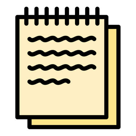Flip pad icon. Outline Flip pad vector icon color flat isolatedのイラスト素材