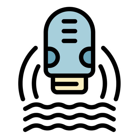 Electroepilator icon. Outline electroepilator vector icon color flat isolatedのイラスト素材