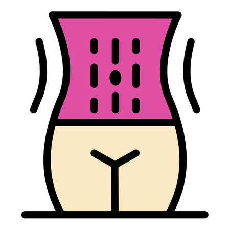Body hair removal icon. Outline body hair removal vector icon color flat isolatedのイラスト素材