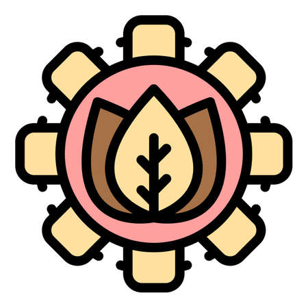 Smart agronomist system icon. Outline smart agronomist system vector icon color flat isolatedのイラスト素材