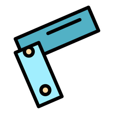 Try square icon. Outline try square vector icon color flat isolatedのイラスト素材