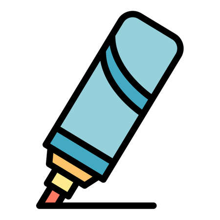 Inclusive education marker icon. Outline inclusive education marker vector icon color flat isolatedのイラスト素材