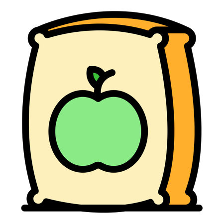 Fruit pack icon. Outline fruit pack vector icon color flat isolatedのイラスト素材