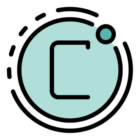 Food degrees icon. Outline food degrees vector icon color flat isolatedのイラスト素材