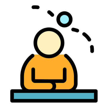 Teen problems icon. Outline teen problems vector icon color flat isolatedのイラスト素材