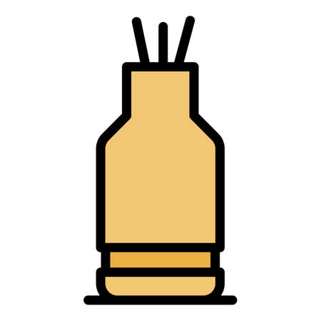 Herbal diffuser icon. Outline herbal diffuser vector icon color flat isolatedのイラスト素材