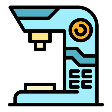 Home office coffee machine icon. Outline home office coffee machine vector icon color flat isolatedのイラスト素材