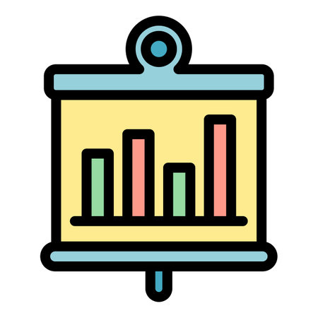 Standard banner icon. Outline standard banner vector icon color flat isolatedのイラスト素材