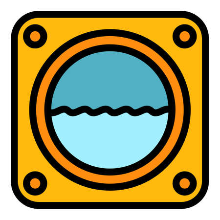 Pool cleaning icon. Outline pool cleaning vector icon color flat isolatedのイラスト素材