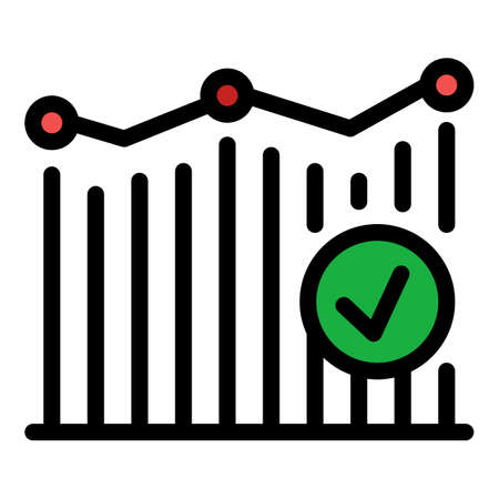 Analytics icon. Outline analytics vector icon color flat isolatedのイラスト素材