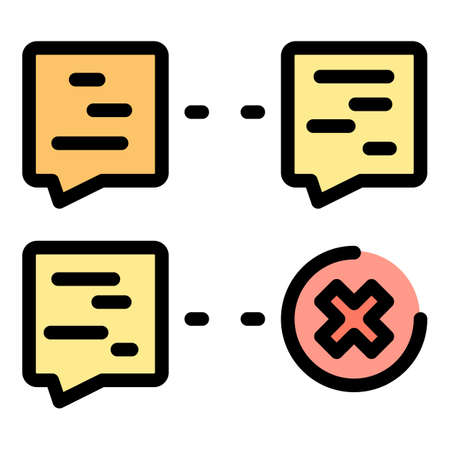 Online network icon. Outline online network vector icon color flat isolatedのイラスト素材