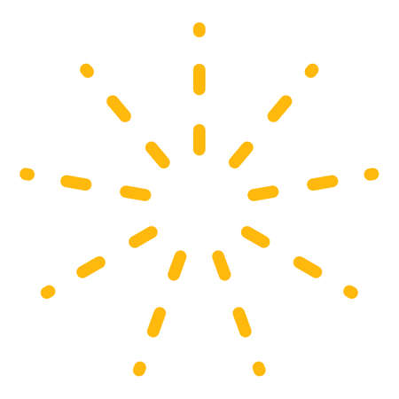 Firework spark icon. Outline firework spark vector icon color flat isolatedのイラスト素材