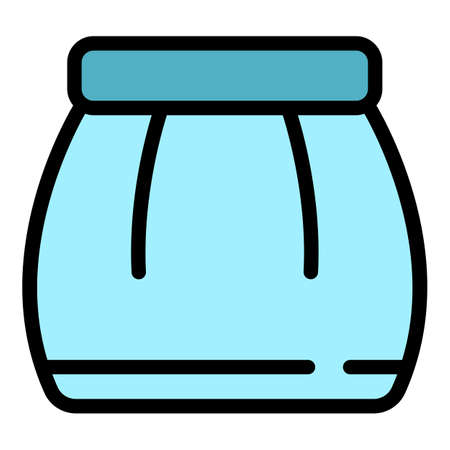 School uniform skirt icon. Outline school uniform skirt vector icon thin line color flat on whiteのイラスト素材