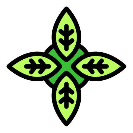 Save nature icon. Outline save nature vector icon color flat isolatedのイラスト素材