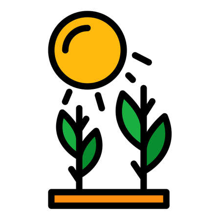 Farm agriculture icon. Outline farm agriculture vector icon color flat isolatedのイラスト素材