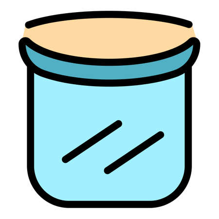 Hospital face shield icon. Outline hospital face shield vector icon color flat isolatedのイラスト素材