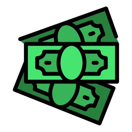 Service money transfer icon. Outline service money transfer vector icon color flat isolatedのイラスト素材