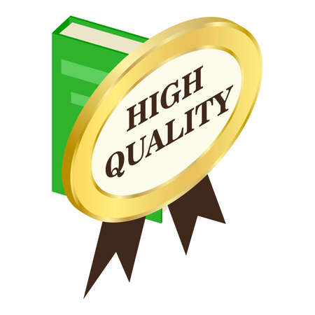 Green book icon isometric vector. Closed paper book and high quality sign. Reading, education, learning, trainingのイラスト素材