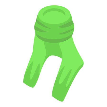 Green turban icon isometric vector. Bedouin beauty. Arab manのイラスト素材