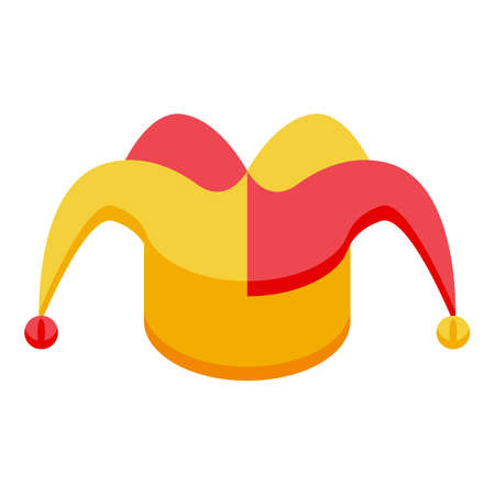 Jester hat icon isometric vector. Party cap. Carnival holidayのイラスト素材