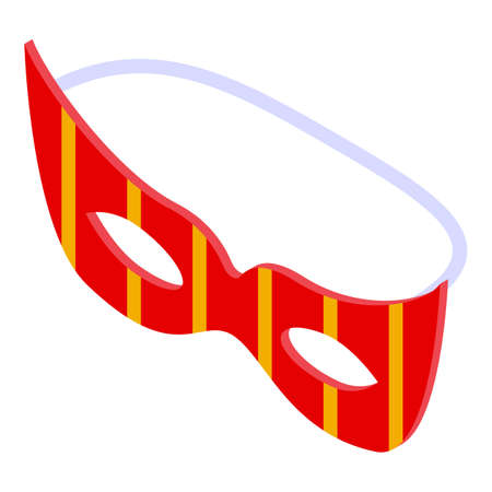 Carnival mask icon isometric vector. Hat party. Cap coneのイラスト素材