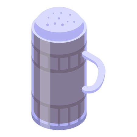 German beer mug icon isometric vector. Dish food. Meat riceのイラスト素材