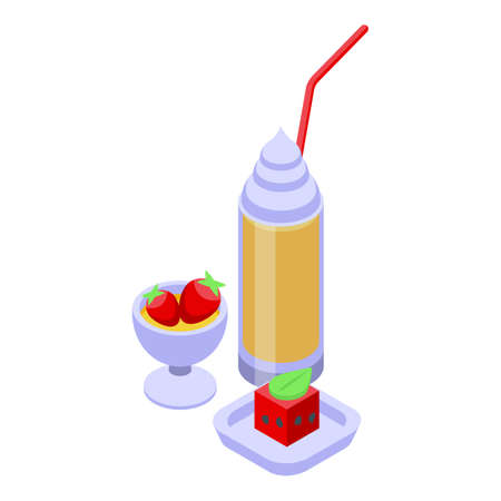Kids party cocktail icon isometric vector. Happy cute. Child funのイラスト素材