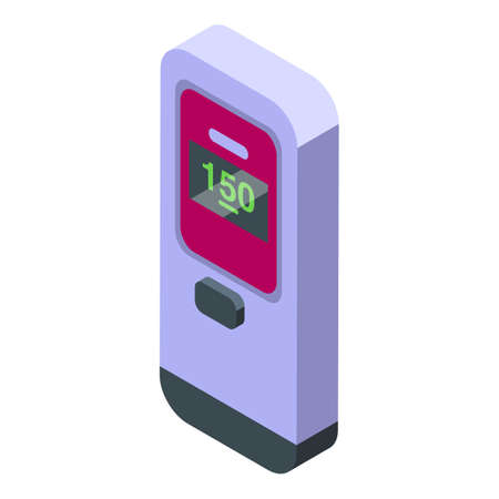 Cardiologist tool icon isometric vector. Heart palpitation. Disease healthのイラスト素材