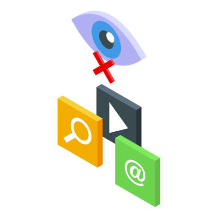 Privacy Policy icon isometric vector. Data law. Legal informationのイラスト素材