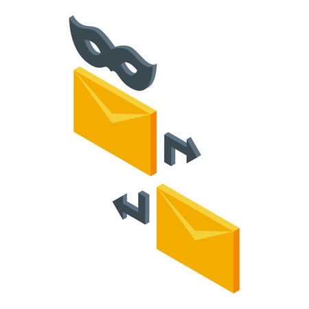 Mail privacy icon isometric vector. Data information. Business legalのイラスト素材