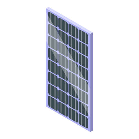 Battery solar panel icon isometric vector. Cell power. Eco roofのイラスト素材