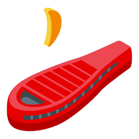 Sleeping bag icon isometric vector. Adventure trip. Camp summerのイラスト素材