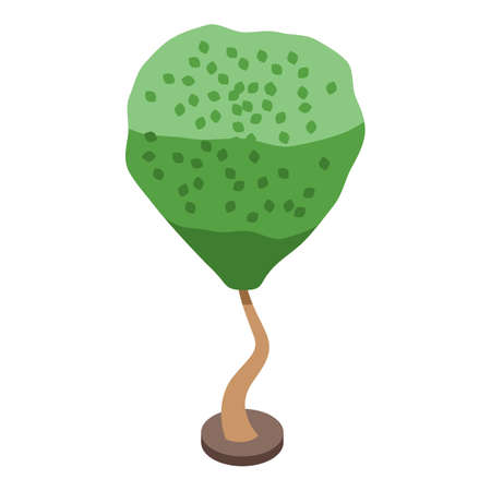 Tree trim icon isometric vector. Plant lawn. Park farmingのイラスト素材