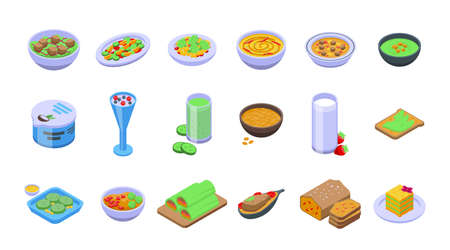 Vegetarianism icon isometric vector. Vegan fruit. Broccoli dietのイラスト素材